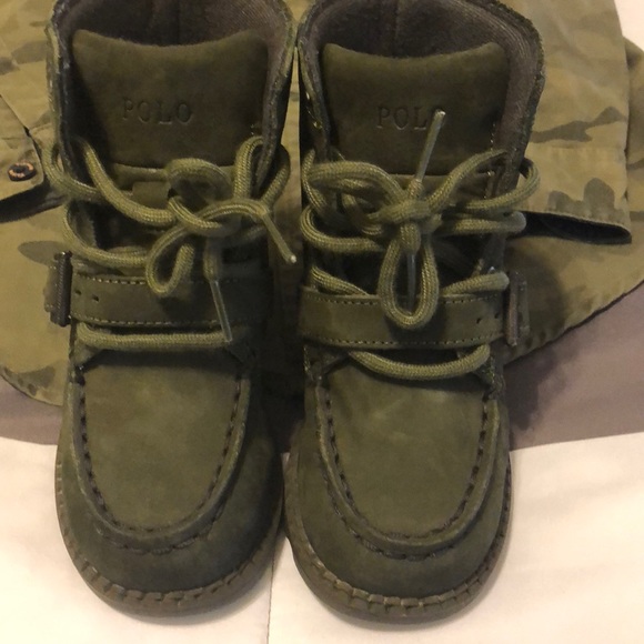 Toddler Olive Green Polo Boots! - Picture 2 of 4